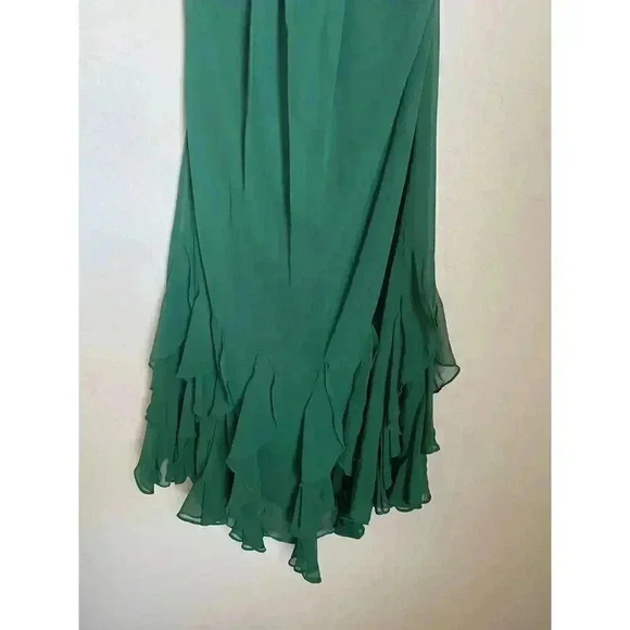 The Limited Halter Ruffle Mini‎ Dress Green Size 6 - Picture 3 of 14